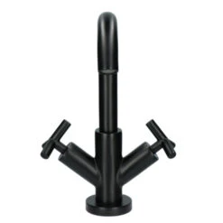 Absolut Wastafelkraan Post 2-knops Zwart -Badkamerartikelen Winkel 123 8509