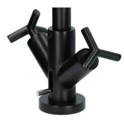 Absolut Wastafelkraan Post 2-knops Zwart -Badkamerartikelen Winkel 123 8511