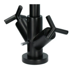 Absolut Wastafelkraan Post 2-knops Zwart -Badkamerartikelen Winkel 123 8512