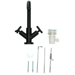 Absolut Wastafelkraan Post 2-knops Zwart -Badkamerartikelen Winkel 123 8513