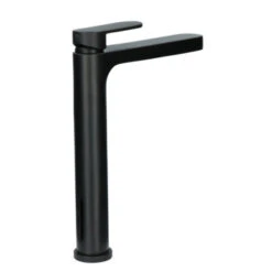 Absolut Wastafelkraan Iode Hoge Uitloop Met Hendel En Waste Zwart -Badkamerartikelen Winkel 123 8567