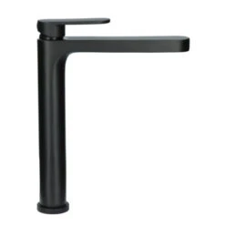 Absolut Wastafelkraan Iode Hoge Uitloop Met Hendel En Waste Zwart -Badkamerartikelen Winkel 123 8568