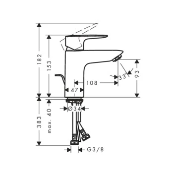 Hansgrohe Mysports L Wastafalkraan Eengreeps Met Waste Coolstart 4 Hansgrohe Mysports L Wastafalkraan Eengreeps Met Waste Coolstart - Afbeelding 2