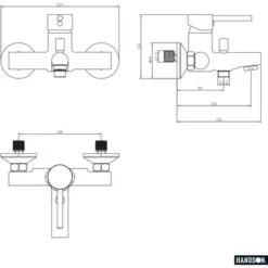Handson Badkraan Oscar Chroom 15 Cm -Badkamerartikelen Winkel 123 87