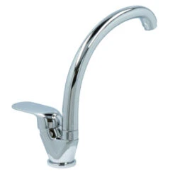OK Keukenkraan Met Hoog Gebogen Uitloop En Hendel Chroom -Badkamerartikelen Winkel 123 8700