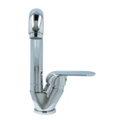 OK Keukenkraan Met Hoog Gebogen Uitloop En Hendel Chroom -Badkamerartikelen Winkel 123 8703