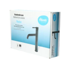 Atlantic Keukenkraan Kaden Met Hendel Zwart -Badkamerartikelen Winkel 123 8719