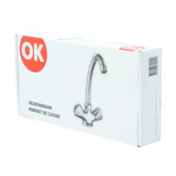 OK Keukenkraan 2-knops Chroom 22 OK Keukenkraan 2-knops Chroom -Badkamerartikelen Winkel 123 8832