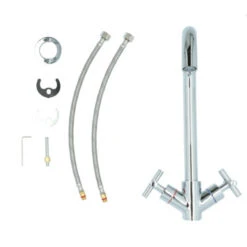 Aqualino Keukenkraan Ceronda 2-knops Chroom -Badkamerartikelen Winkel 123 8879