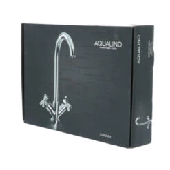 Aqualino Keukenkraan Ceronda 2-knops Chroom -Badkamerartikelen Winkel 123 8880