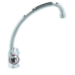 Handson Keukenkraan Thomas 2-knops Chroom Met Uitloop 235mm -Badkamerartikelen Winkel 123 8904