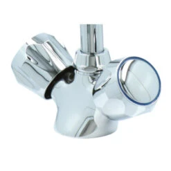 Handson Keukenkraan Thomas 2-knops Chroom Met Uitloop 235mm -Badkamerartikelen Winkel 123 8907