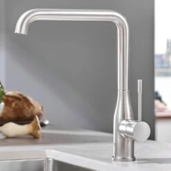 GROHE Keukenkraan Essence L-size Met Hendel Supersteel -Badkamerartikelen Winkel 123 9024