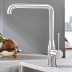 GROHE Keukenkraan Essence L-size Met Hendel Supersteel -Badkamerartikelen Winkel 123 9025