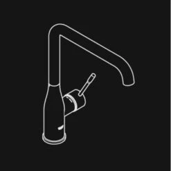 GROHE Keukenkraan Essence L-size Met Hendel Chroom 14 GROHE Keukenkraan Essence L-size Met Hendel Chroom -Badkamerartikelen Winkel 123 9063