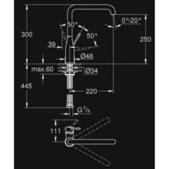 GROHE Keukenkraan Essence L-size Met Hendel Chroom 15 GROHE Keukenkraan Essence L-size Met Hendel Chroom -Badkamerartikelen Winkel 123 9064