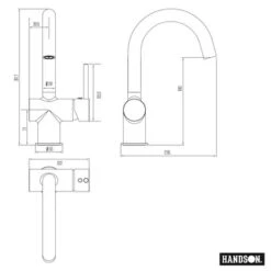 Handson Keukenkraan Oscar Met Hendel Chroom -Badkamerartikelen Winkel 123 9066