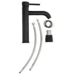 Atlantic Wastafelkraan Spencer Met Hendel Zwart -Badkamerartikelen Winkel 123 9088