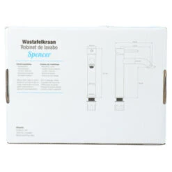 Atlantic Wastafelkraan Spencer Met Hendel Chroom -Badkamerartikelen Winkel 123 9113