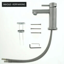 Tiger Wastafelkraan Boston Met Hendel RVS 14 Tiger Wastafelkraan Boston Met Hendel RVS -Badkamerartikelen Winkel 123 9137