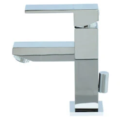 Aqualino Wastafelkraan Panaro Met Hendel En Waste Chroom -Badkamerartikelen Winkel 123 9156