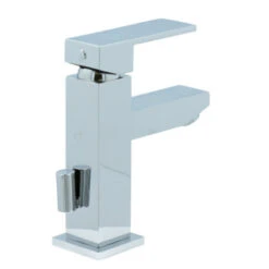 Aqualino Wastafelkraan Panaro Met Hendel En Waste Chroom -Badkamerartikelen Winkel 123 9159