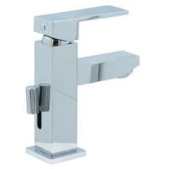 Aqualino Wastafelkraan Panaro Met Hendel En Waste Chroom -Badkamerartikelen Winkel 123 9165