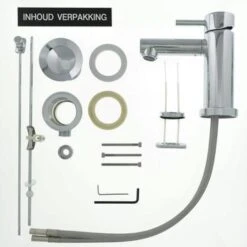 Tiger Wastafelkraan Boston Met Hendel En Waste Chroom 14 Tiger Wastafelkraan Boston Met Hendel En Waste Chroom -Badkamerartikelen Winkel 123 9195