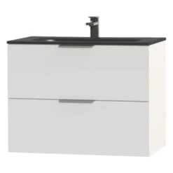 Tiger Studio Badkamermeubel 80 Cm Hoogglans Wit Met Wastafel Polybeton Mat Zwart Greep Rvs Plat 7 Tiger Studio Badkamermeubel 80 Cm Hoogglans Wit Met Wastafel Polybeton Mat Zwart Greep Rvs Plat -Badkamerartikelen Winkel 123 920