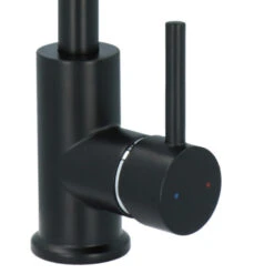 Absolut Wastafelkraan Haiti Met Hendel En Pop-up Afvoerplug Zwart -Badkamerartikelen Winkel 123 9214