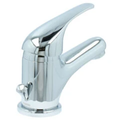 OK Wastafelkraan Met Hendel En Waste Chroom 18 OK Wastafelkraan Met Hendel En Waste Chroom -Badkamerartikelen Winkel 123 9242