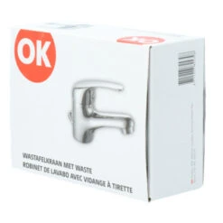OK Wastafelkraan Met Hendel En Waste Chroom 25 OK Wastafelkraan Met Hendel En Waste Chroom -Badkamerartikelen Winkel 123 9249
