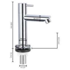 Differnz Fonteinkraan Recht Chroom 10 Differnz Fonteinkraan Recht Chroom -Badkamerartikelen Winkel 123 9337
