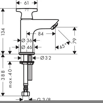 Hansgrohe Fonteinkraan Logis Classic Chroom 4 Hansgrohe Fonteinkraan Logis Classic Chroom - Afbeelding 2