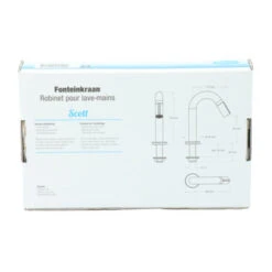 Atlantic Fonteinkraan Scott Met Draaiknop Messing -Badkamerartikelen Winkel 123 9384