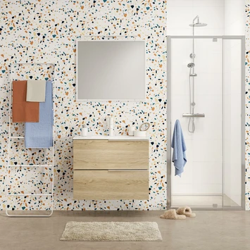 Tiger Badmeubelset Pocket 60 Cm Met 2 Lades Naturel Eik 4 Tiger Badmeubelset Pocket 60 Cm Met 2 Lades Naturel Eik - Afbeelding 2