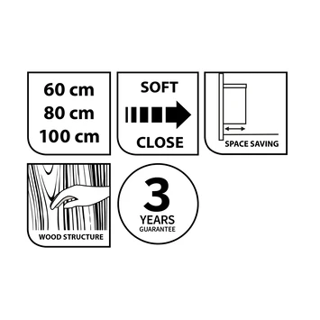 Tiger Badmeubelset Pocket 60 Cm Met 2 Lades Naturel Eik 7 Tiger Badmeubelset Pocket 60 Cm Met 2 Lades Naturel Eik - Afbeelding 5